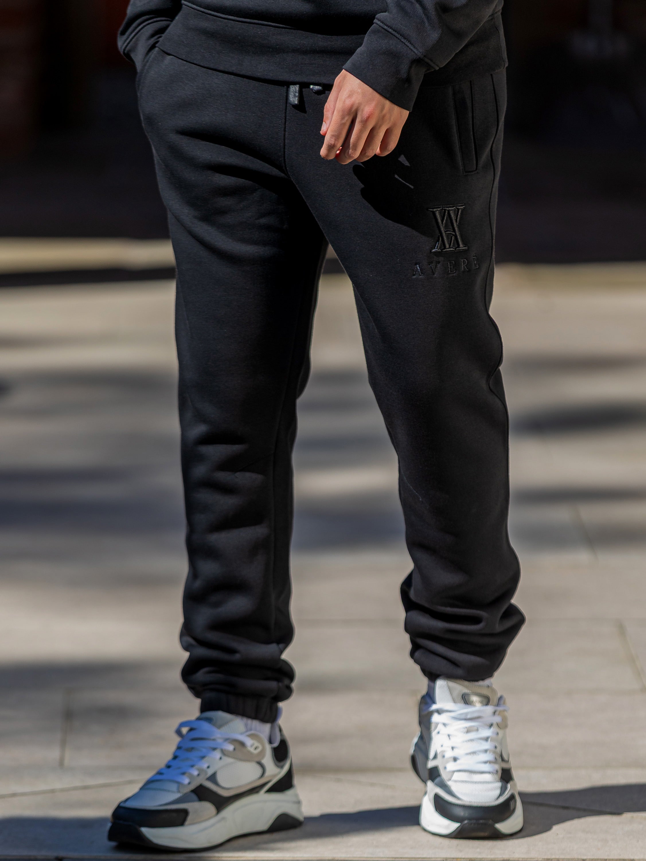 Capanne Black Cuffed Sweatpants