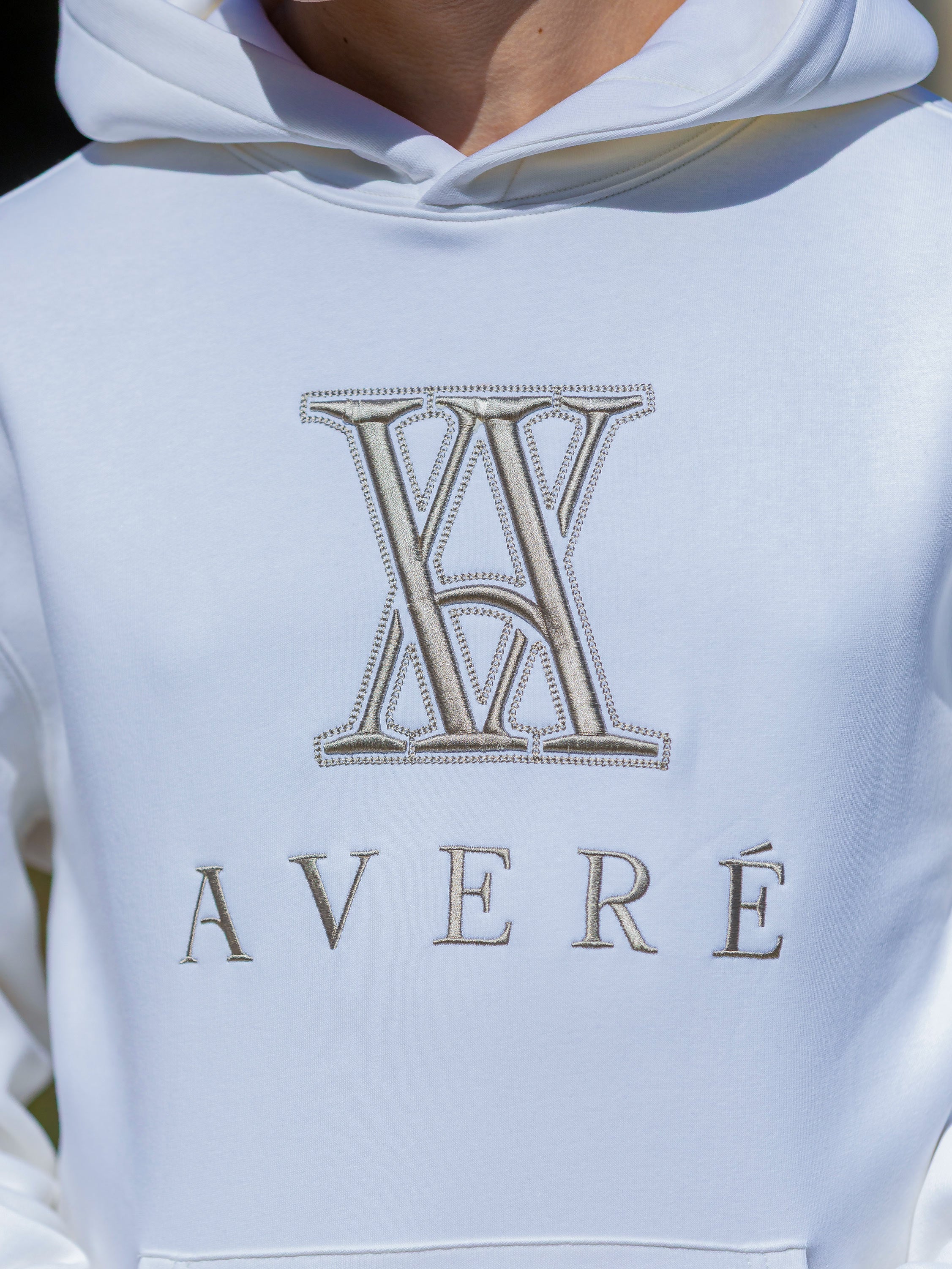 Amaro Logo White Hoodie