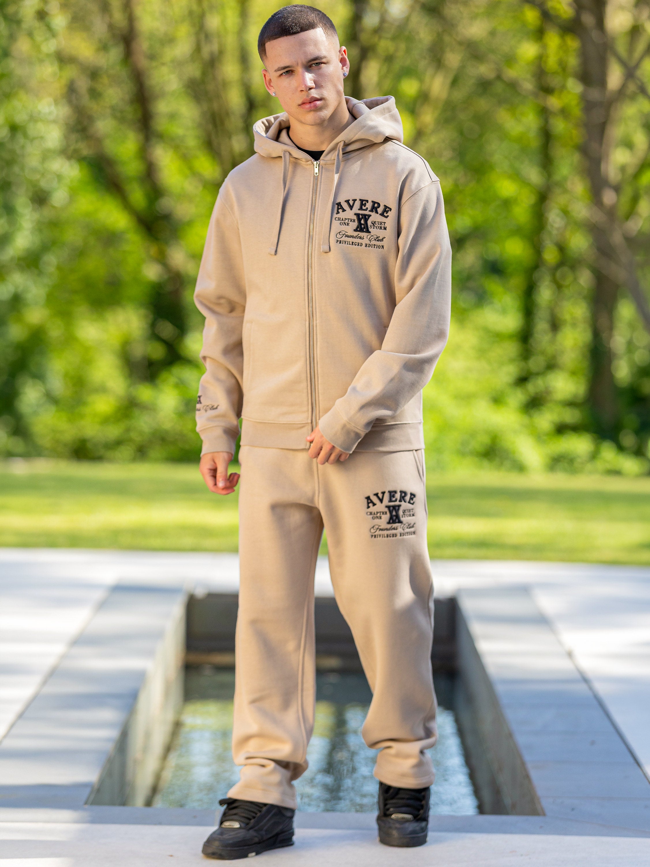 Amiata Stone Zip Through Hoodie