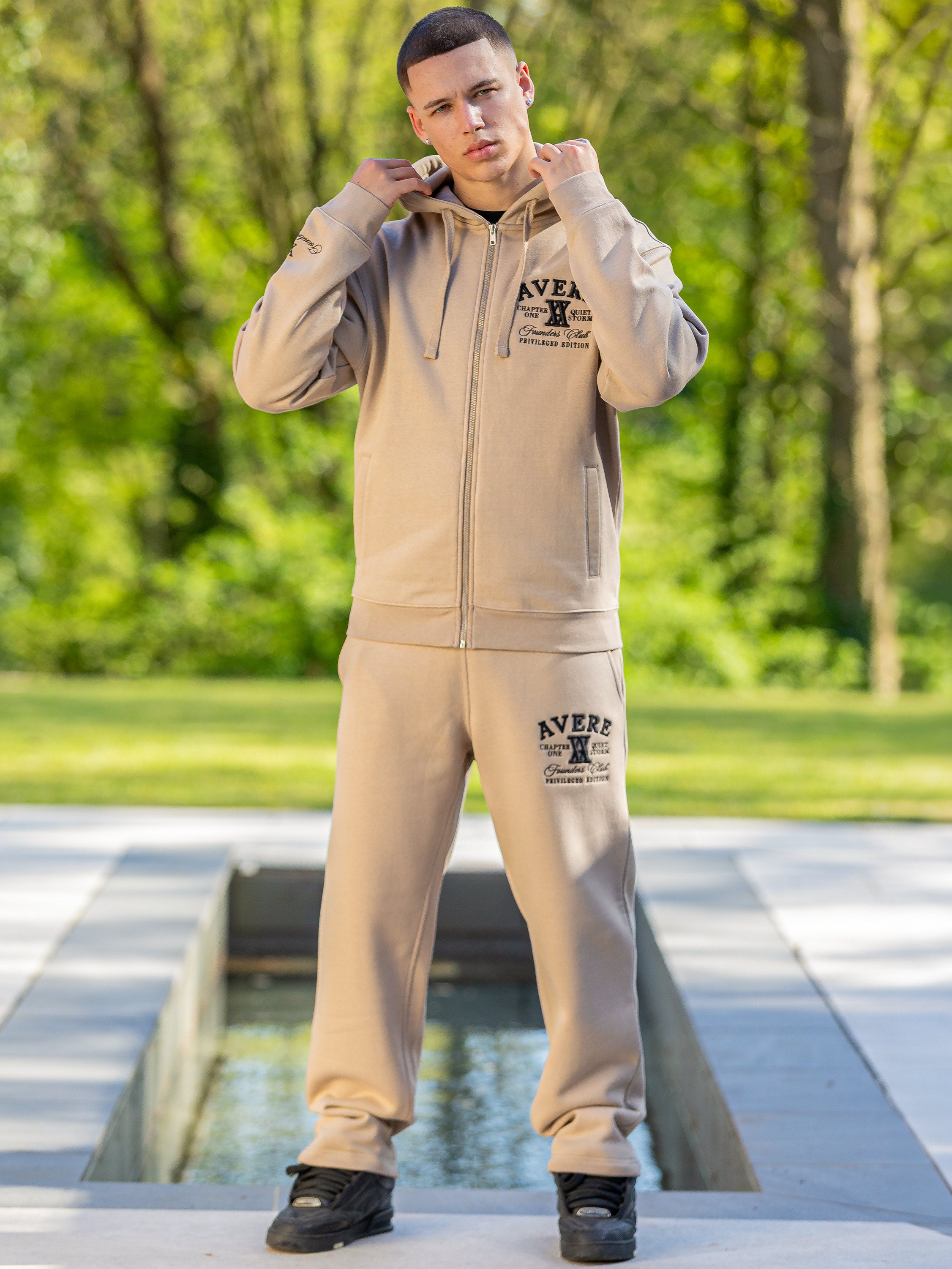 Amiata Stone Zip Through Hoodie