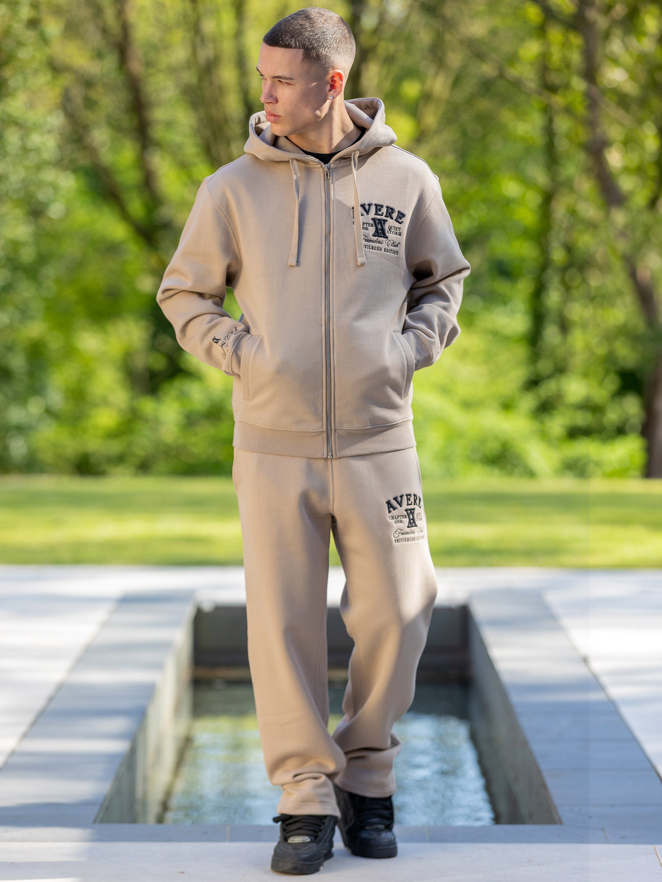 Amiata Stone Zip Through Hoodie