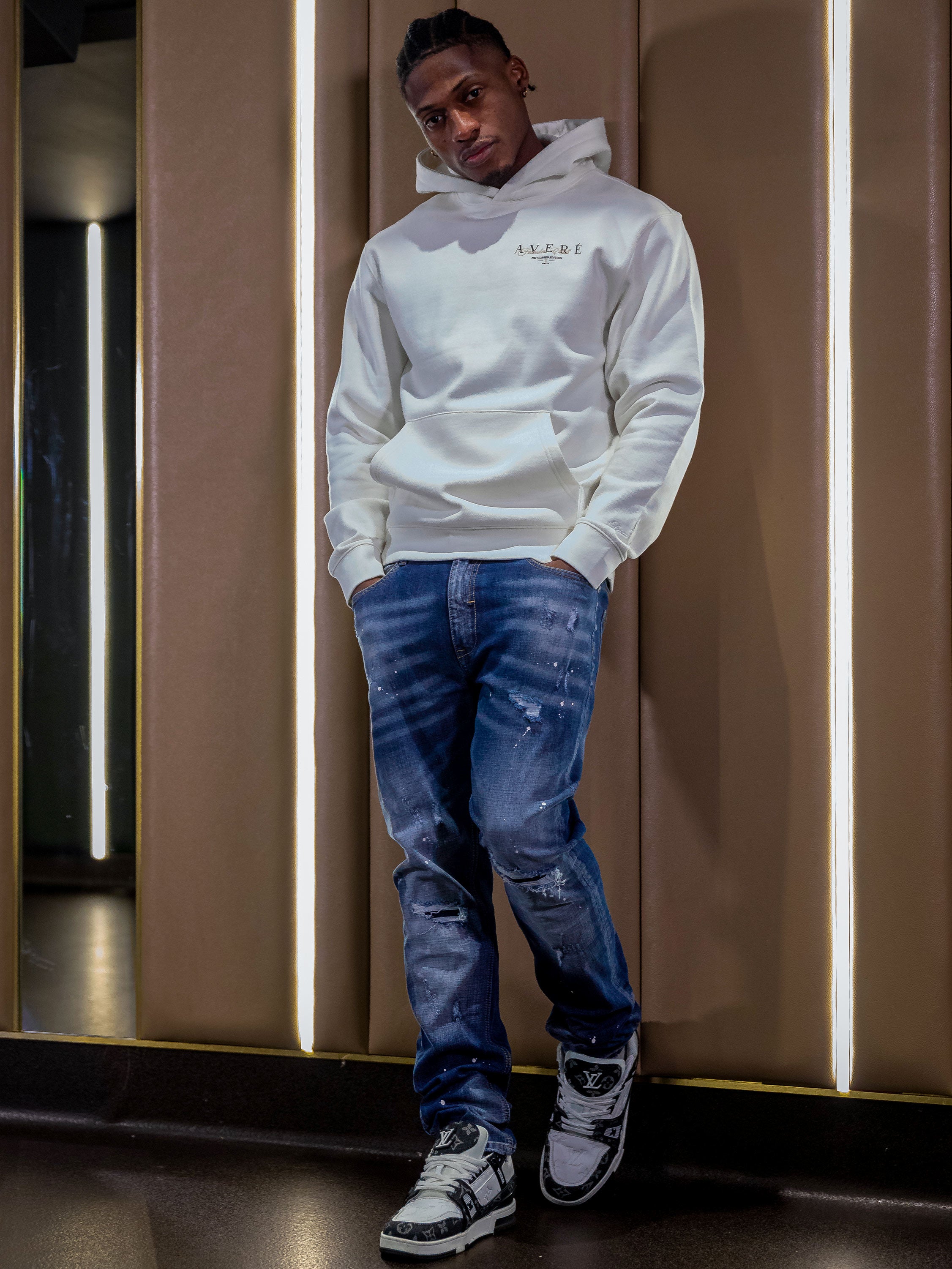 Velino Signature White Hoodie