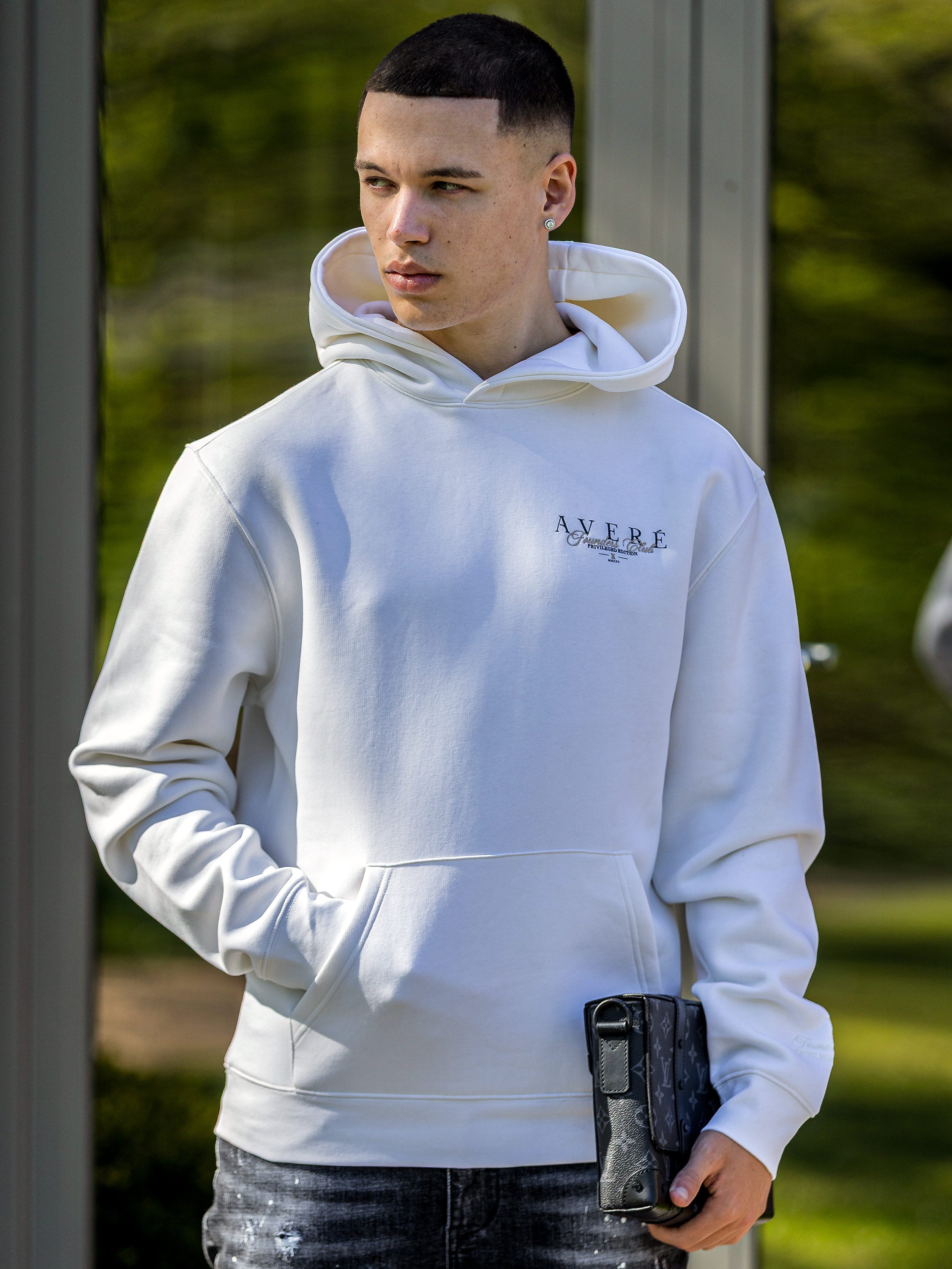 Velino Signature White Hoodie