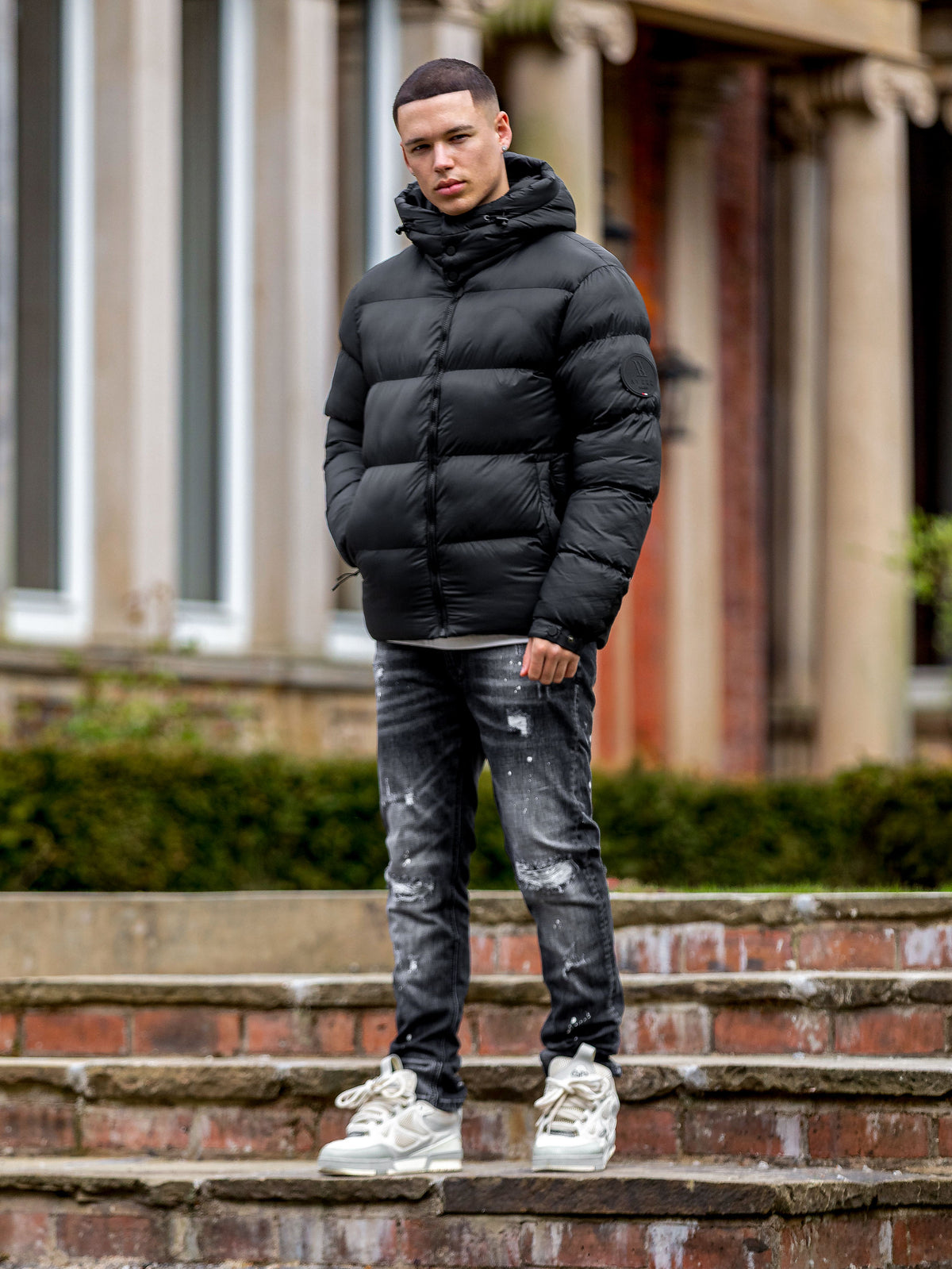 Vesuvius Black Short Puffer Jacket