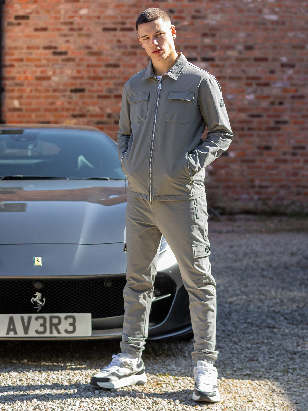 Christallo Grey Prestige Cargo Pants