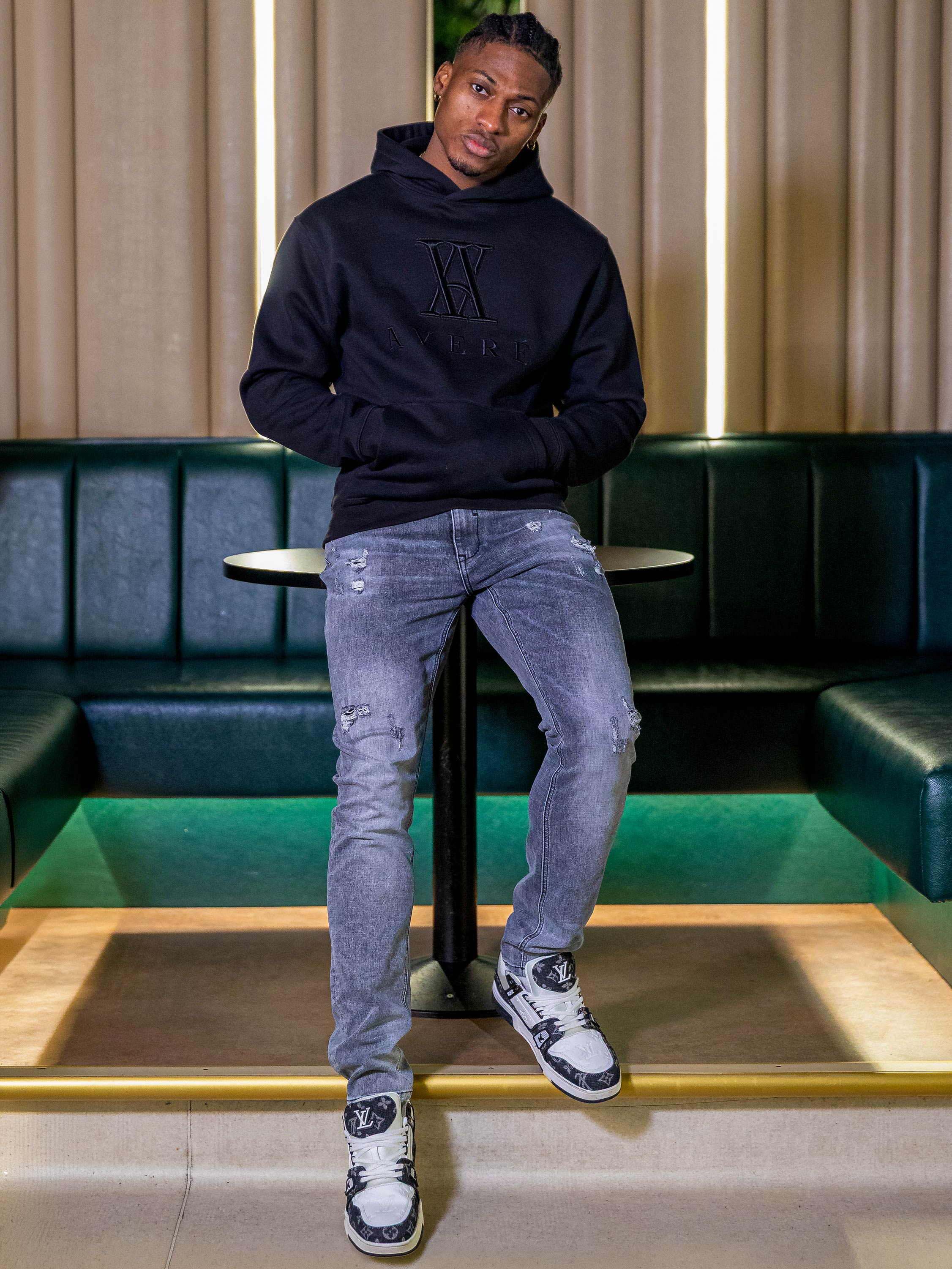 Amaro Logo Black Hoodie