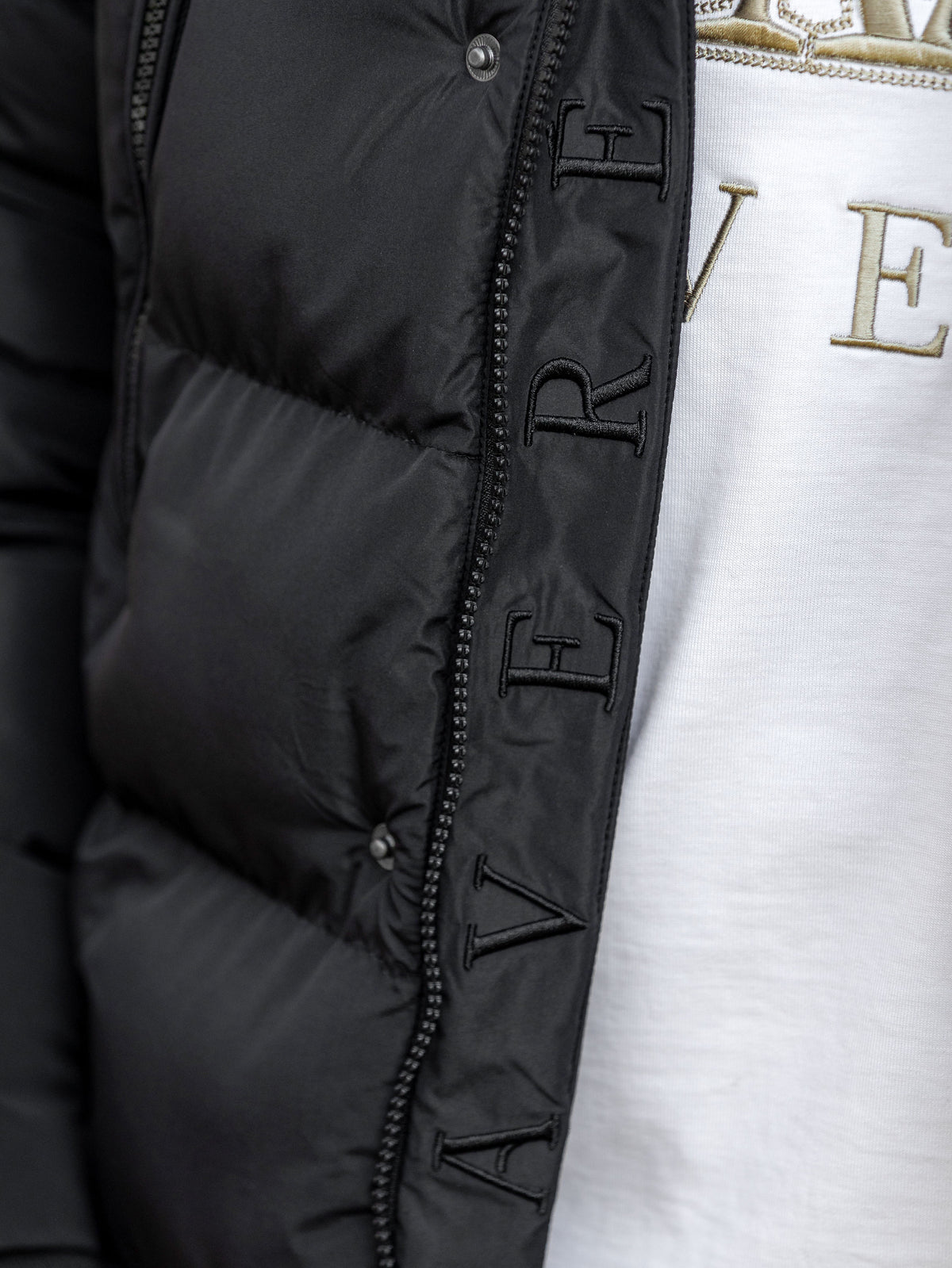 Blanc Black Longline Puffer Jacket