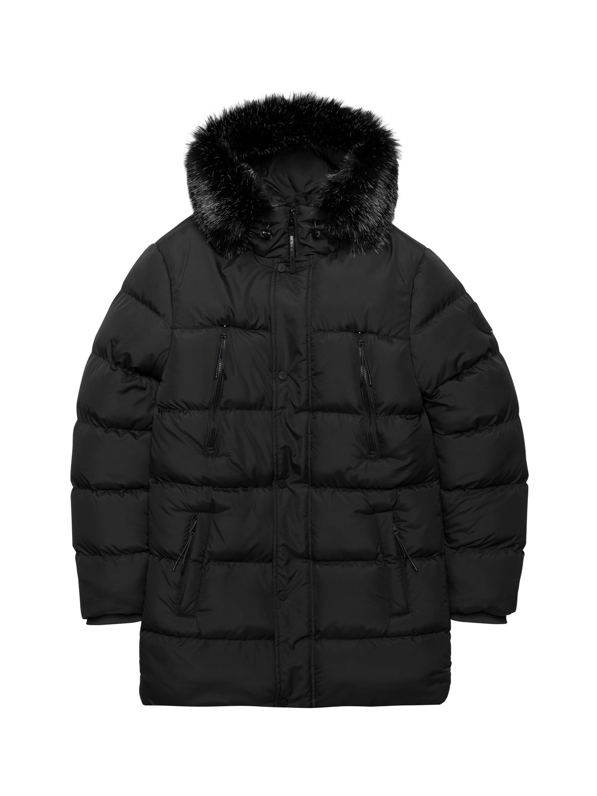 Blanc Black Longline Puffer Jacket