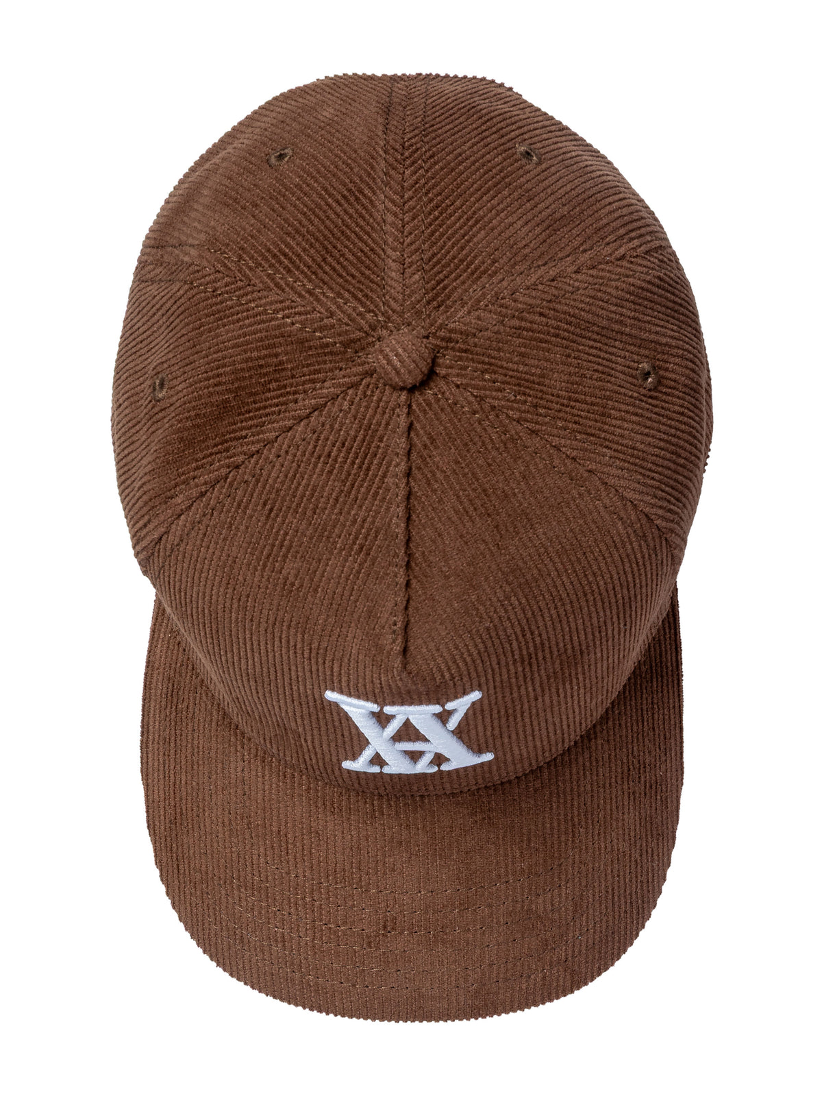 Calabria Brown Emblem Corduroy Cap