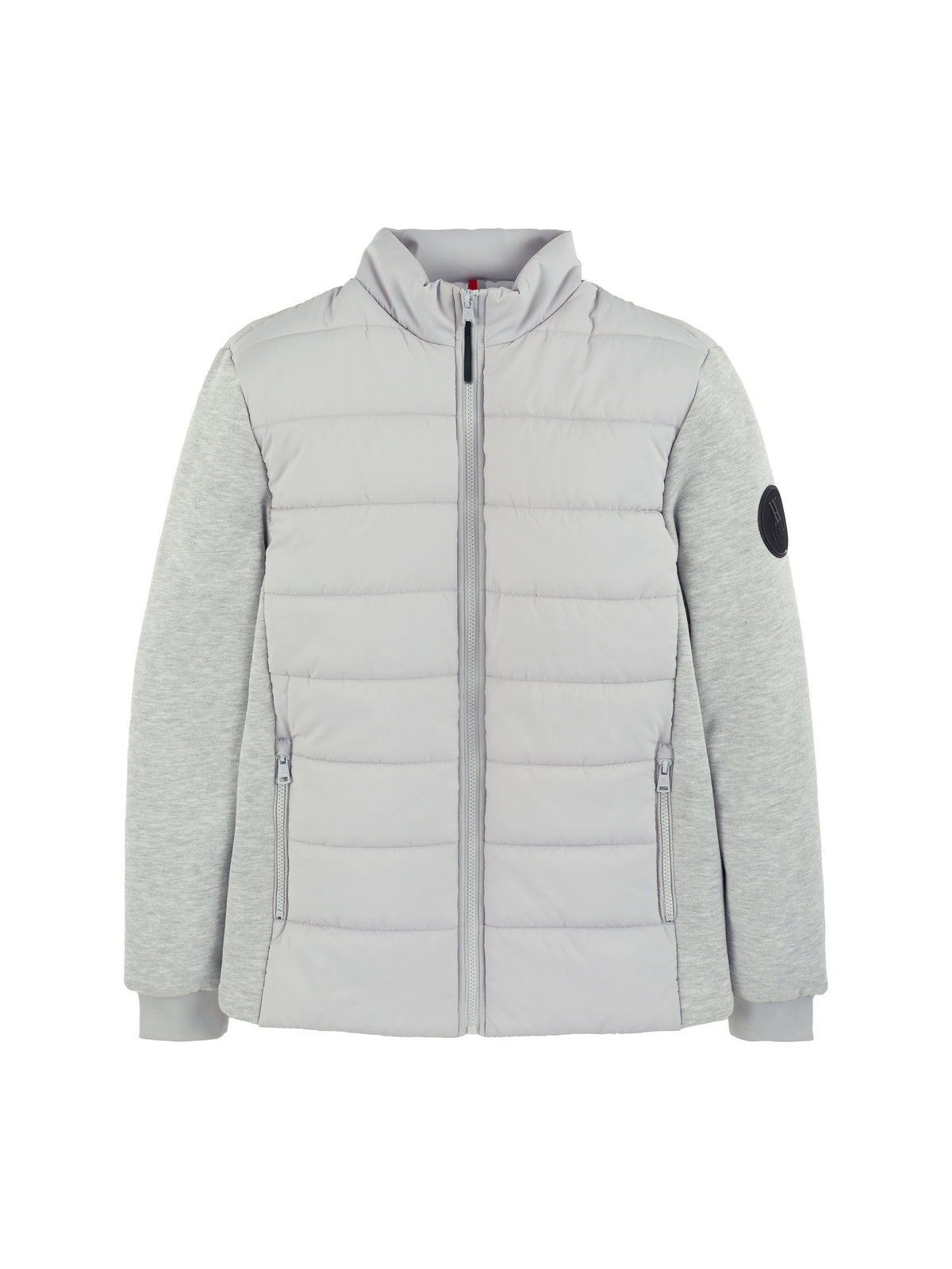 Dodici Grey Zip Hybrid Technical Jacket