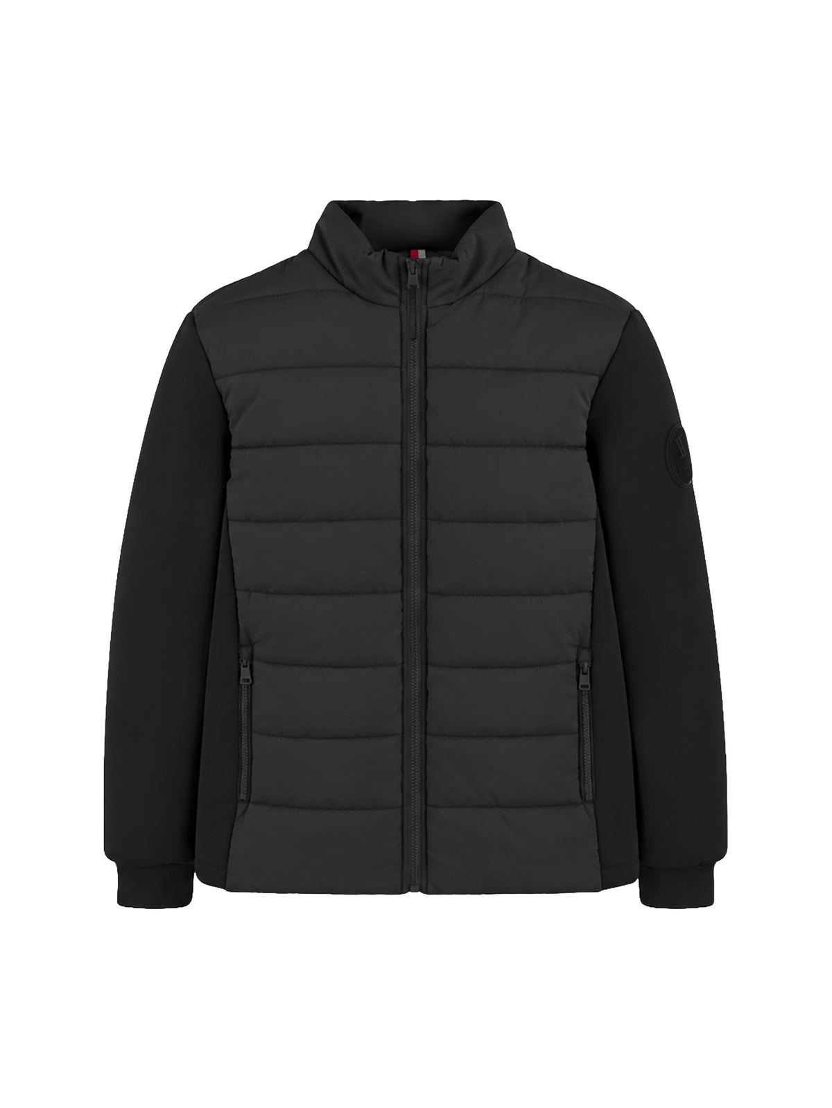 Dodici Black Zip Hybrid Technical Jacket