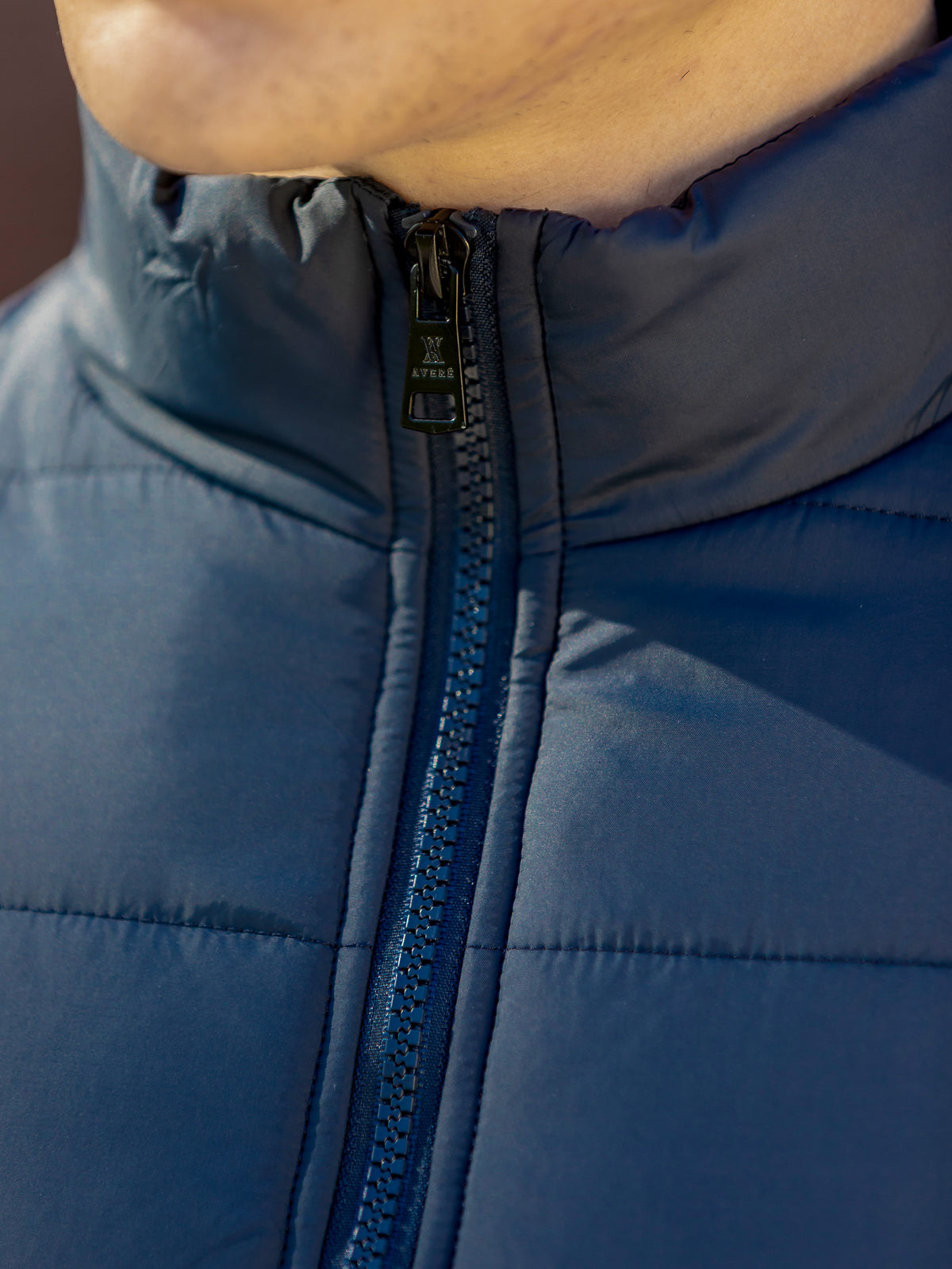 Dodici Navy Zip Hybrid Technical Jacket