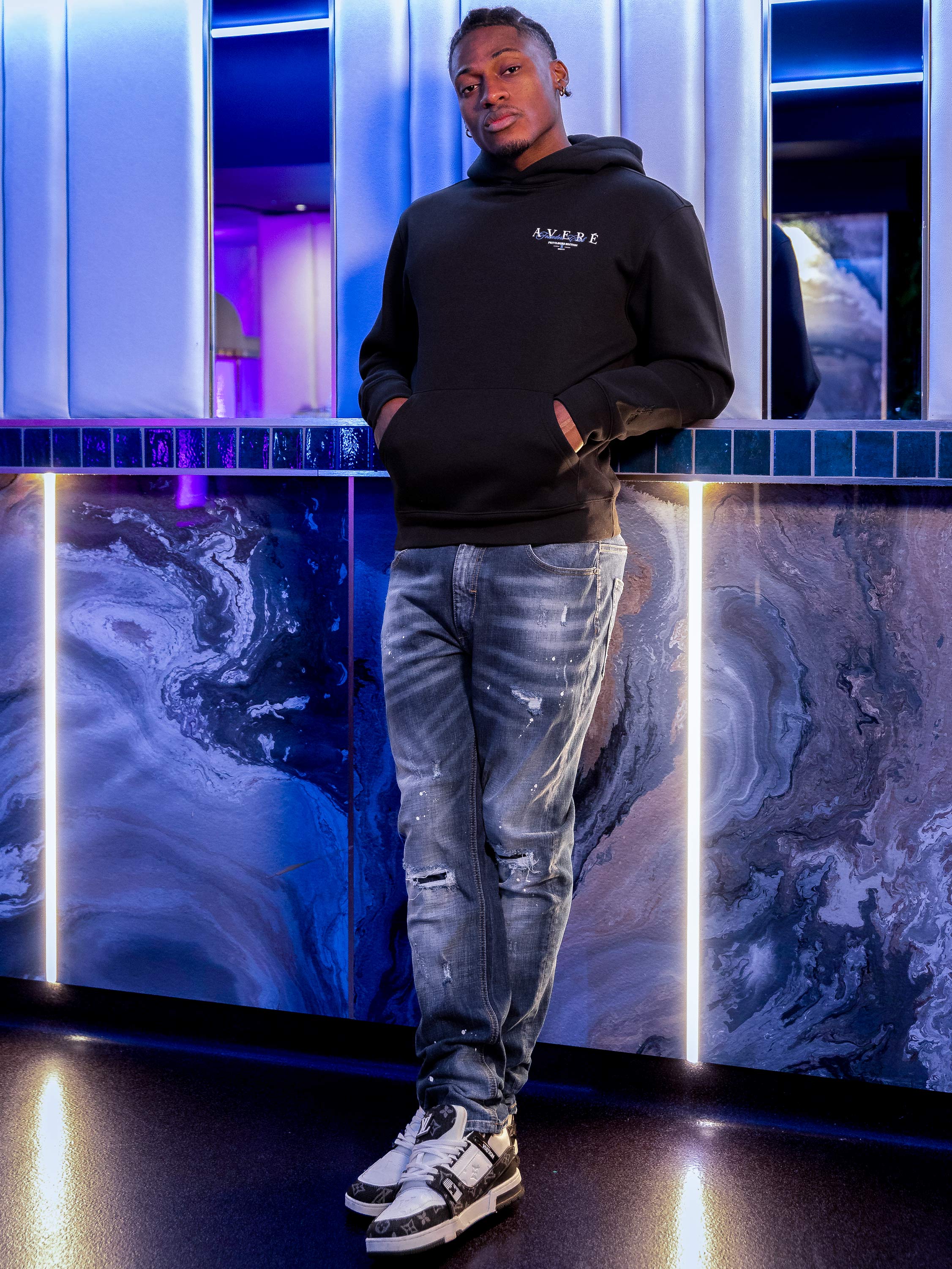 Velino Signature Black Hoodie