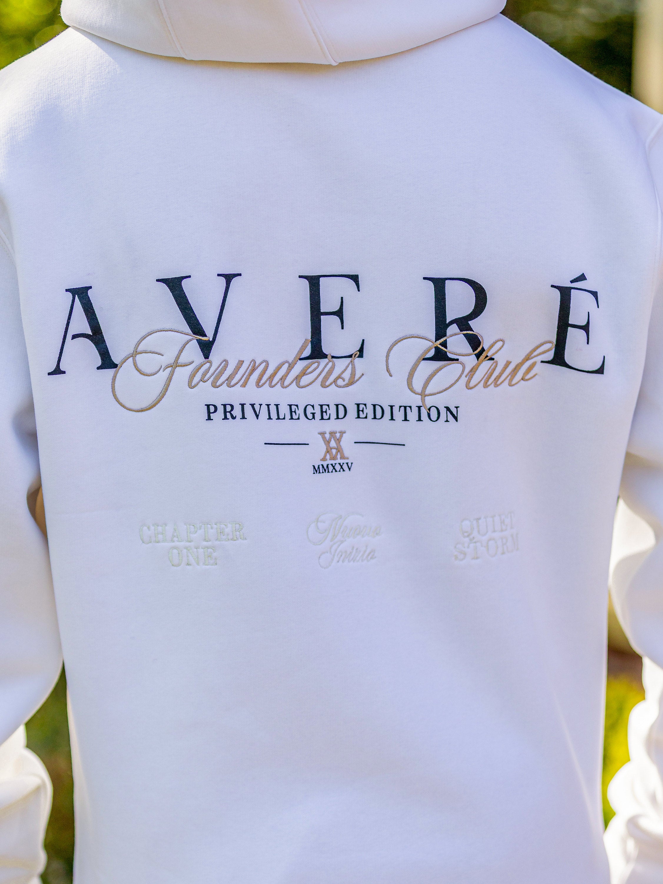 Velino Signature White Hoodie