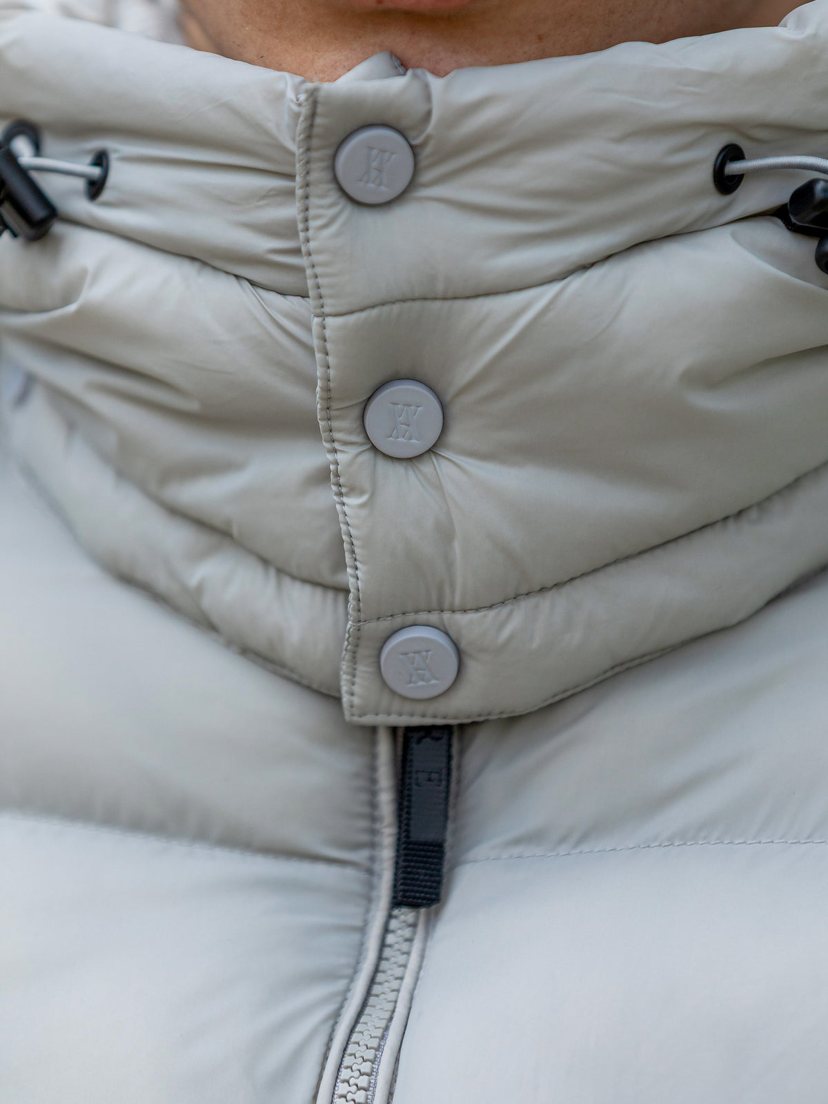 Vesuvius Grey Short Puffer Jacket