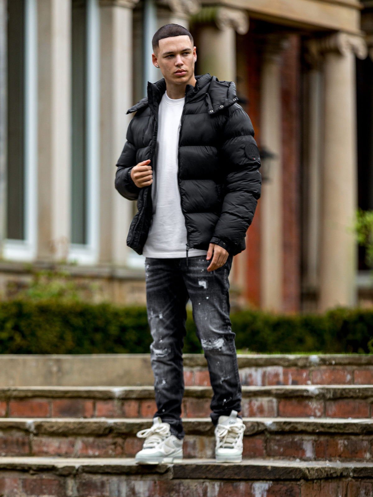 Vesuvius Black Short Puffer Jacket