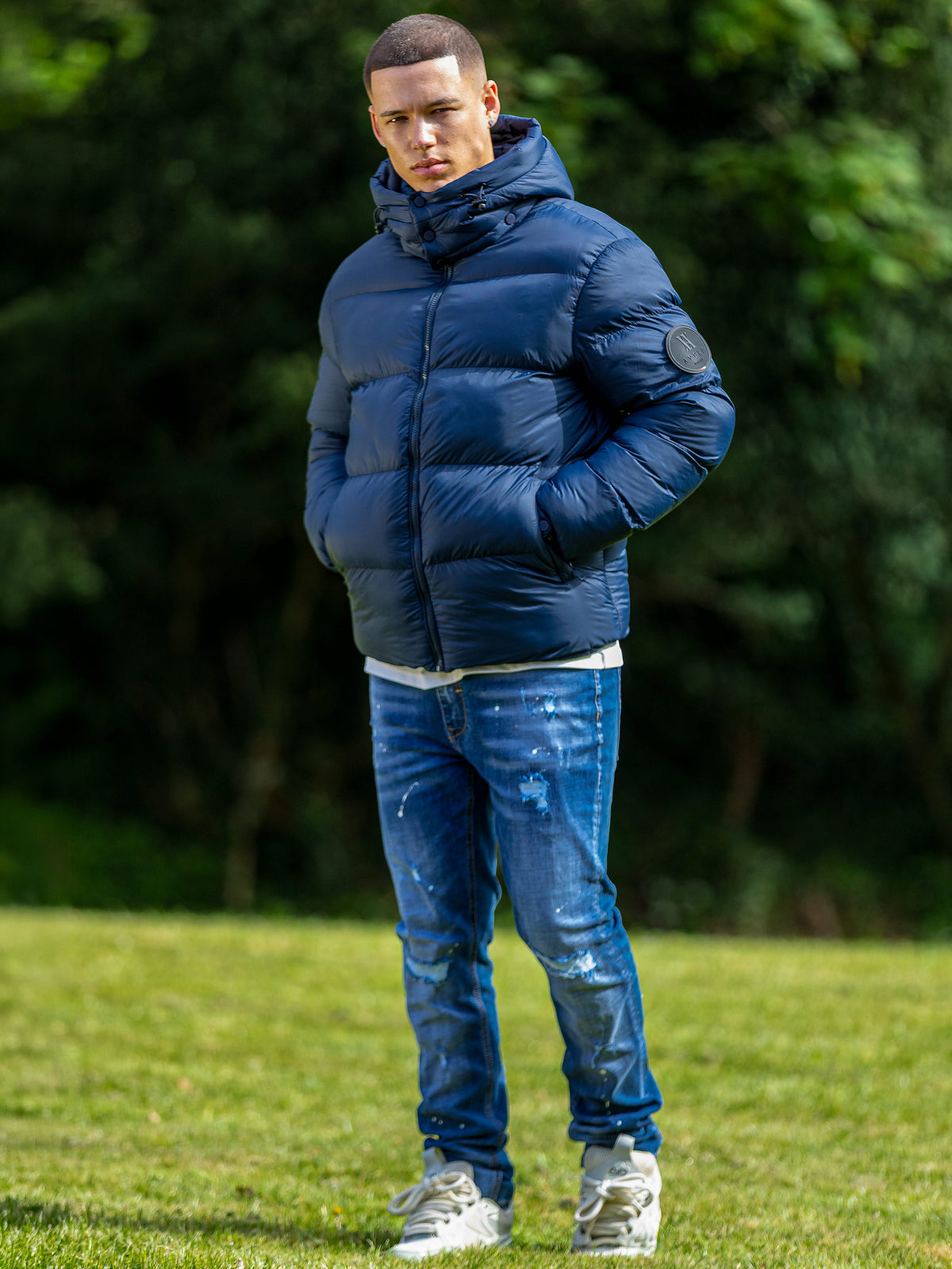 Vesuvius Navy Short Puffer Jacket