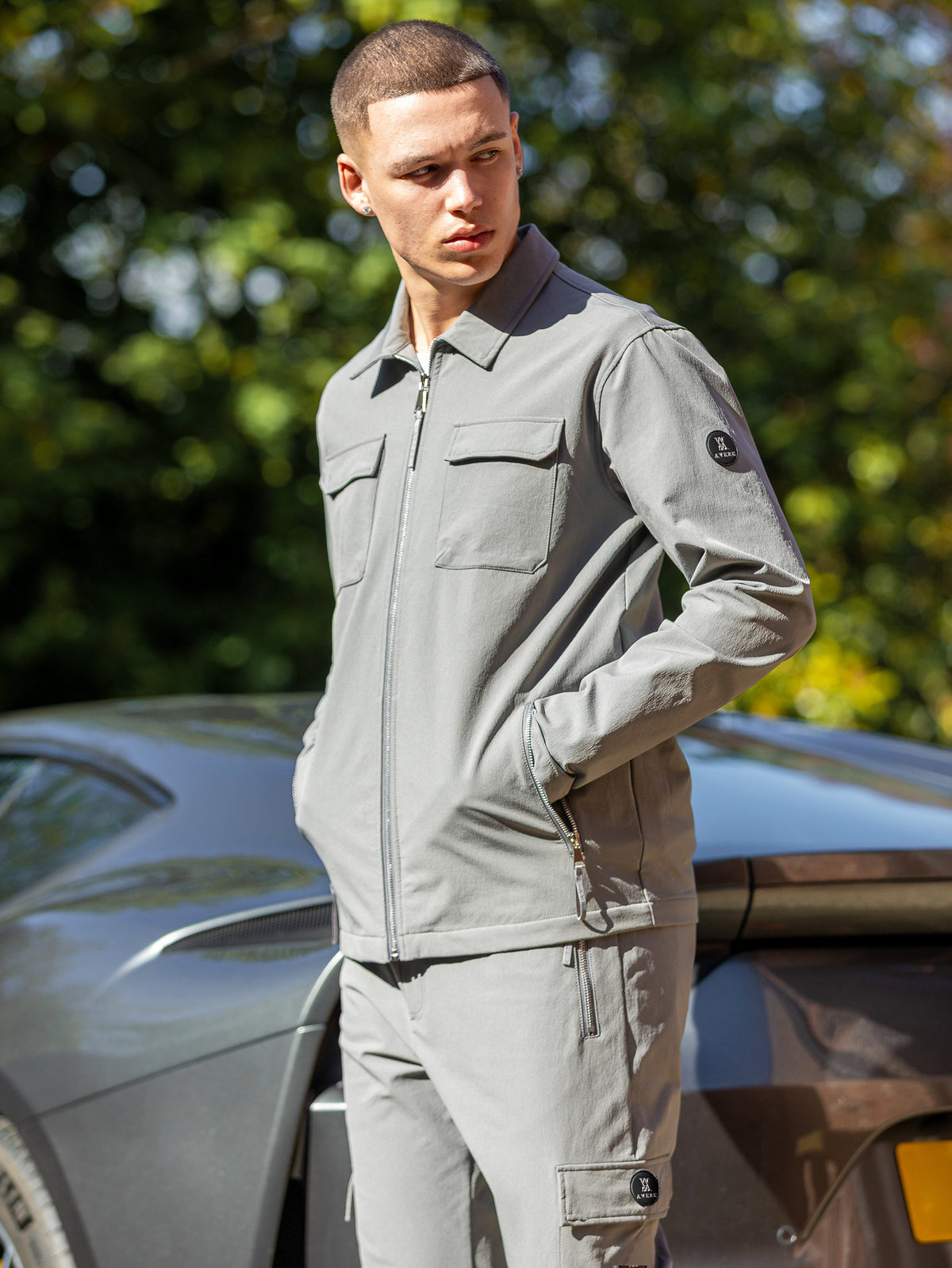 Civetta Grey Zip Prestige Overshirt