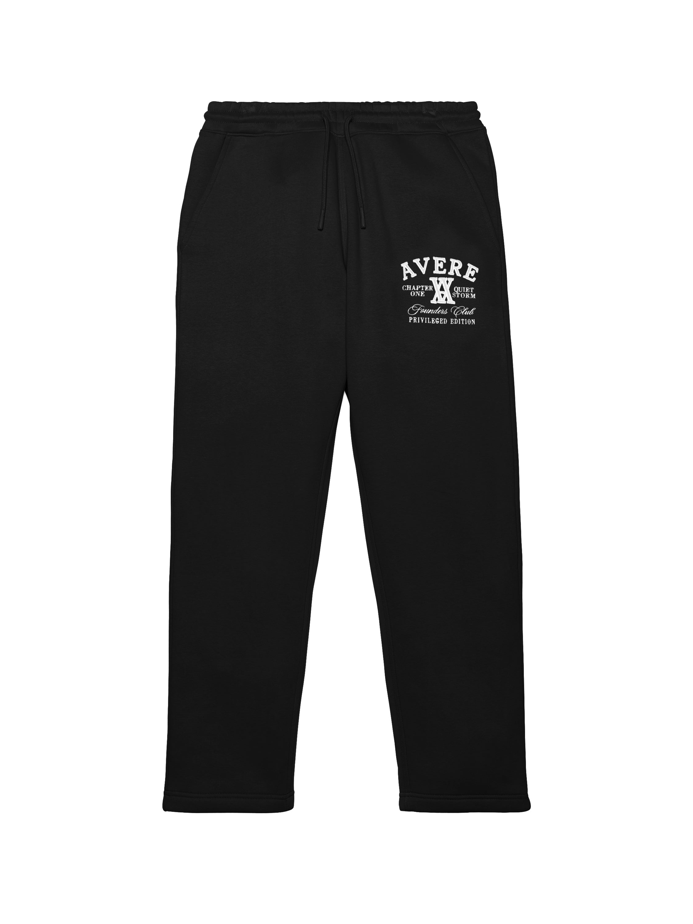 Paradiso Black Open Hem Sweatpants