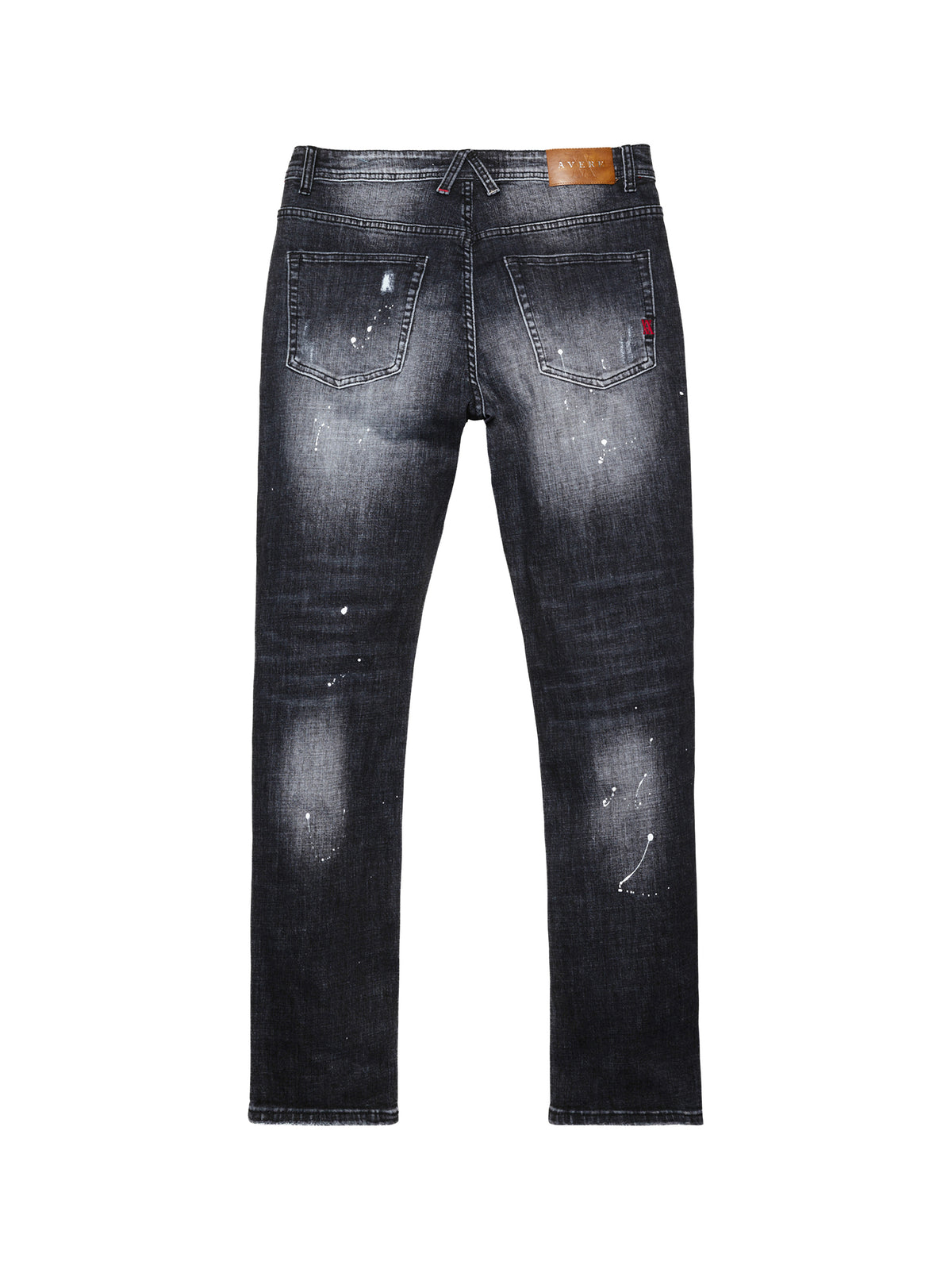 Piazzi Black Wash Paint Splatter Jeans