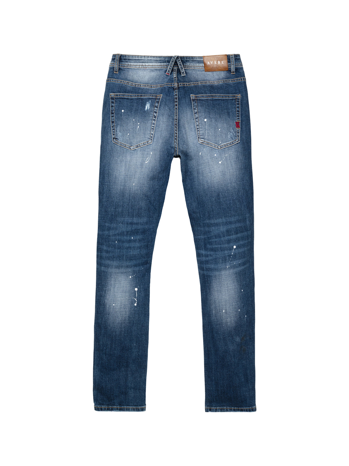 Piazzi Blue Wash Paint Splatter Jeans