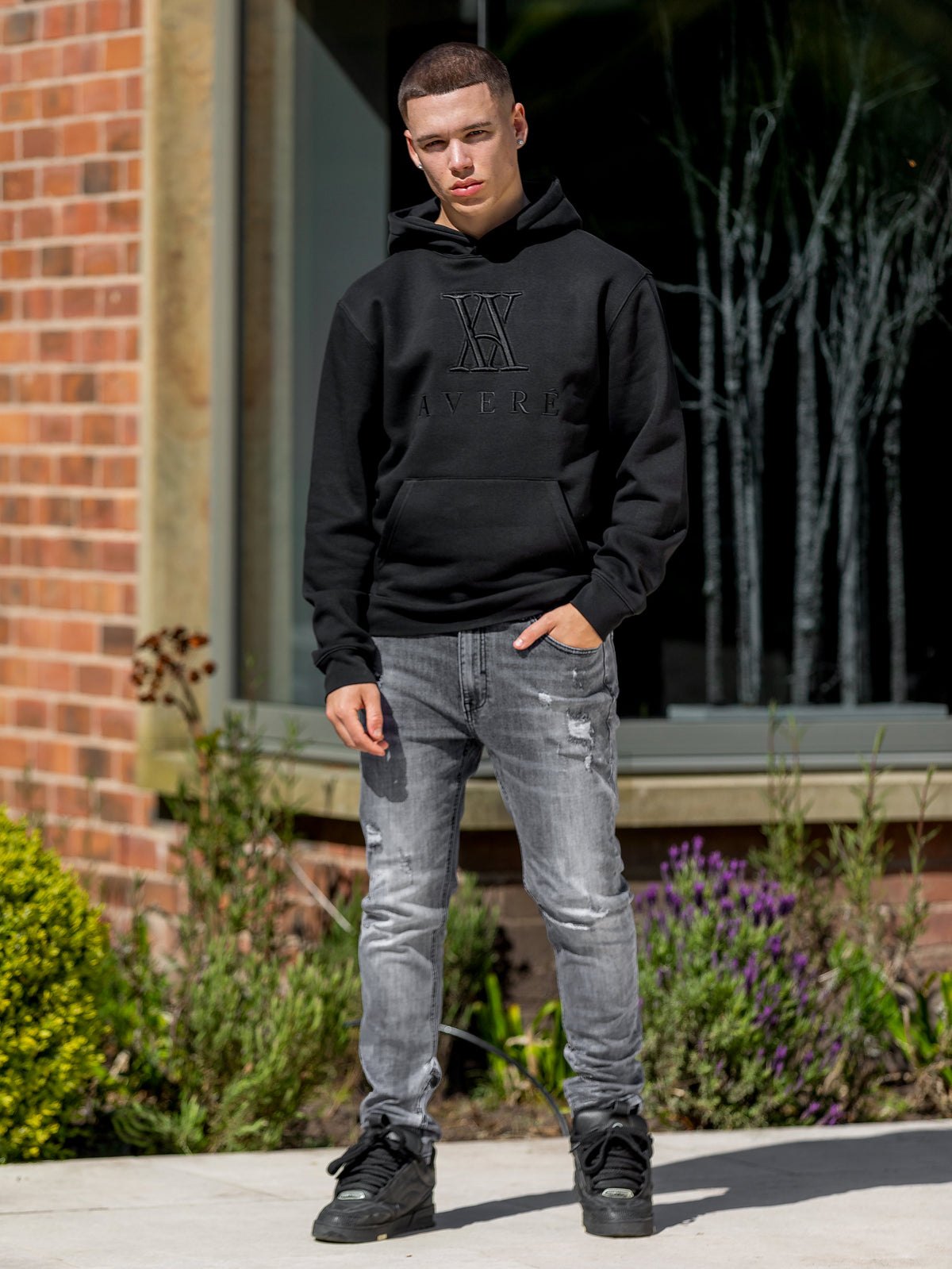 Torri Grey Wash Rip Repair Jeans